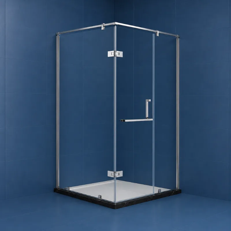 Corner shower enclosure